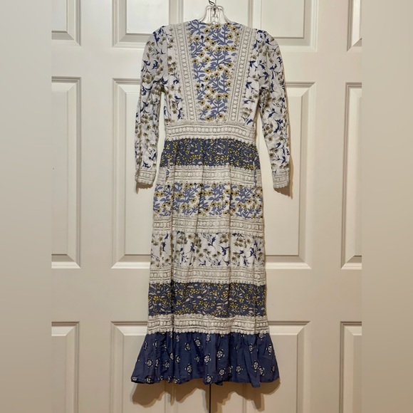 NEW Anthropologie Roberta Midi Dress Floral Bohemian - Picture 3 of 4